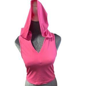 Sleeveless top with hoodie
